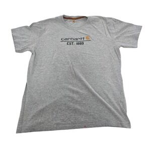 Carhartt Graphic‎ T-Shirt Mens Large Gray Est 1889 Logo Tee